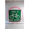 Image 1 : Hula-hoop and June is Bike Month Sign 24''