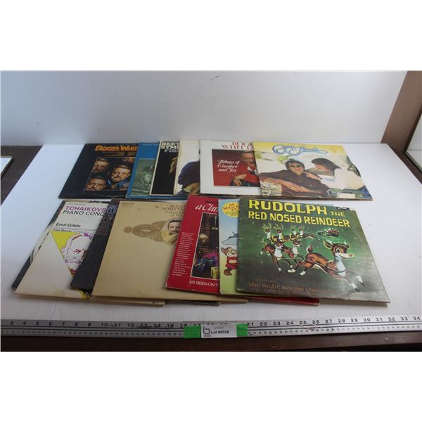 (13) Vinyl Records - Roger Whittaker, The Captain & Tennile and Christmas Gift