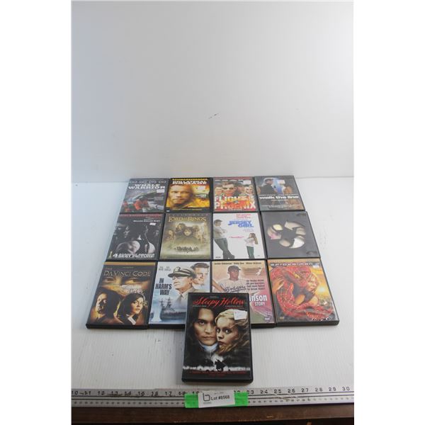 (13) DVD Movies - The Lord of the Rings, Jersey Girl and Spider Man