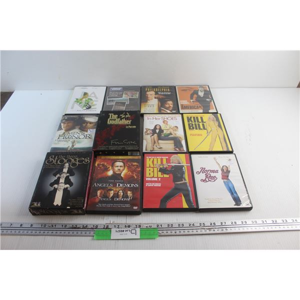 (12) DVD Movies - The Godfather, Kill Bill and Men of Honor