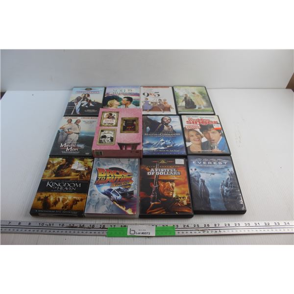 (12) DVD Movies - Back to the Future, Medicine Man and The Wedding Singer
