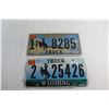 Image 2 : (2) Wyoming License Plates