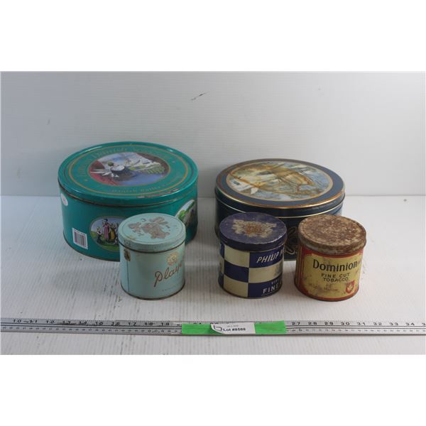 (3) Vintage Tobacco Tins and (2) Large Tins