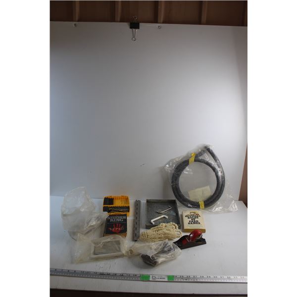 Stephen King Book, Wood Plane, DeWalt Drill Bits, Large Hinge and Misc.