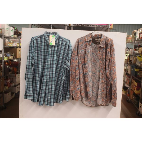 *(2) Long sleeve Shirts - Size XL