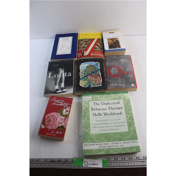 (8) Books - Vladimir Nabokov, Sylvia Plath and Charles Dickens