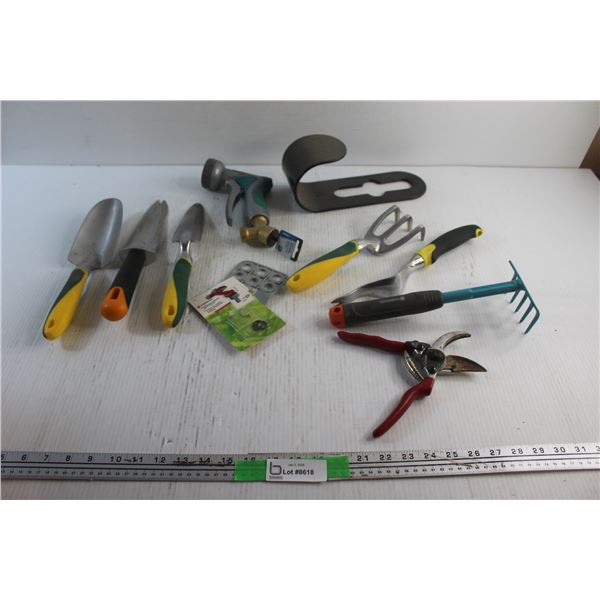 Gardening Tools - Pruning Shears, Rake and  Misc.