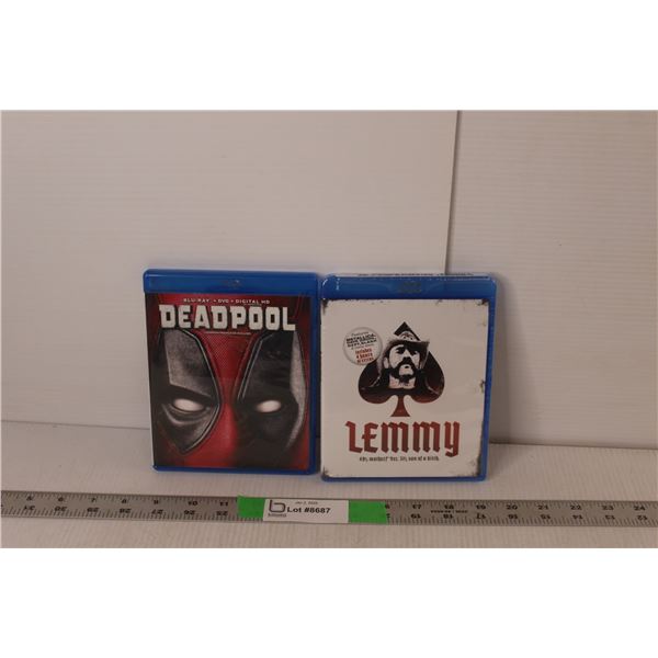 Deadpool Blue Ray & DVD & Lemmy Blu Ray- Sealed