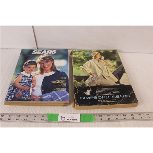 (2) Vintage Sears Catalogues- Spring & Summer 1995, 1959