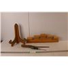Image 1 : (2) Vintage Screwdrivers, Wood Stand & Wall Shelf