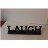 Image 2 : Ceramic Vase, (2) Wooden Home Decor Signs