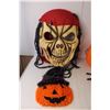 Image 4 : Halloween Lot- Light Up Pumpkin- Working, Skull 20" Tall, Misc.