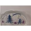 Image 2 : Painted Glass Tray 15.5" Long