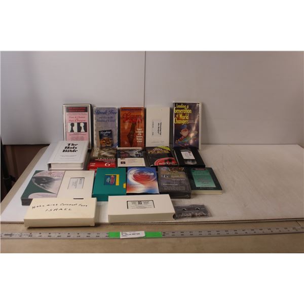 (19) Christian VHS & Cassette Tapes/Sets
