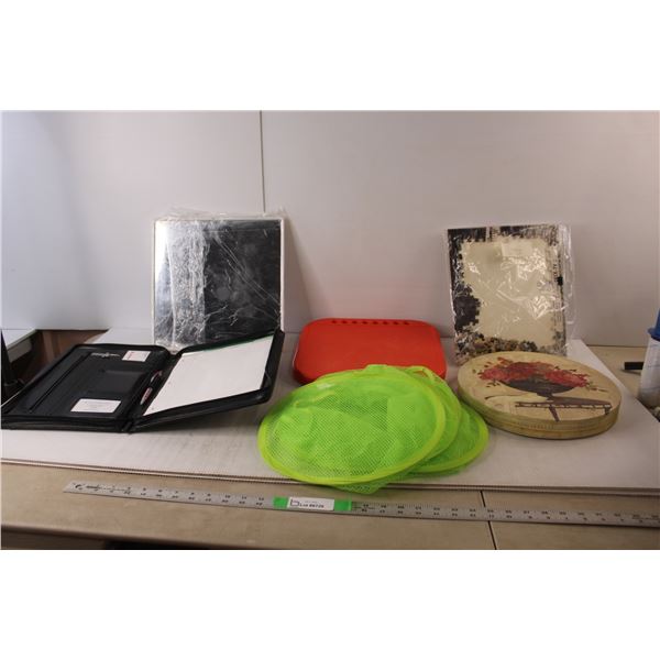 Fabric Hanging Storage Item. Mirror, Misc.