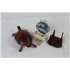 Image 3 : Pin Needles, Chopsticks, Wooden Turtle, Ceramic Turtle, Glass Hat Decor, Misc.