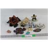 Image 1 : Ceramic Flower, Inukshuk, Rock Pig, Ceramic Turtle, (3) Stones, Misc. Decor