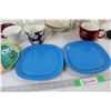 Image 7 : Assorted Bowls and Plates ( 1 is Veggie Tales), (4) Mugs, Candle Holder