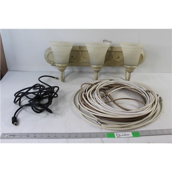 Wall Light Fixture, Coaxial Cables