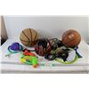 Image 1 : (2) Basketballs, Snorkel, (2) Water Guns, Bike Helmet, Misc.