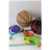 Image 2 : (2) Basketballs, Snorkel, (2) Water Guns, Bike Helmet, Misc.