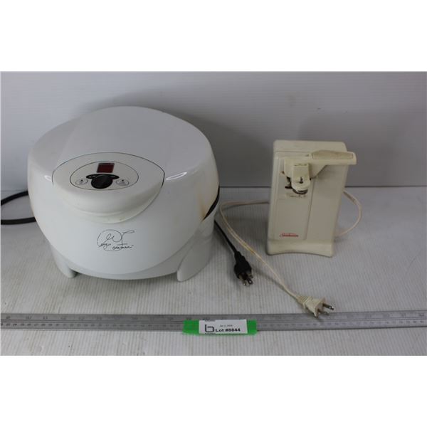George Foreman Grill, Sunbeam Electric Can Opener- Both Power On