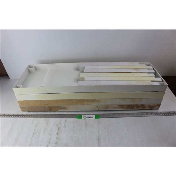 (4) Tier Plastic Shelf Unit- 30'' x 10'', Height Unknown,