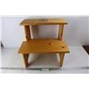 Image 1 : Wooden Step Stool, 17'' x 12.5'' x 16''