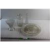 Image 1 : Glass Vases, Jar and Divided Serving Platter
