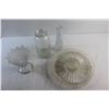 Image 5 : Glass Vases, Jar and Divided Serving Platter