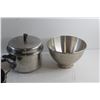 Image 2 : Kettle, Metal Bowl and Cooking Pots with Lid