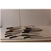 Image 1 : Kitchen Lot- Knives, Tongs, Barbecue Brush, Meat Fork