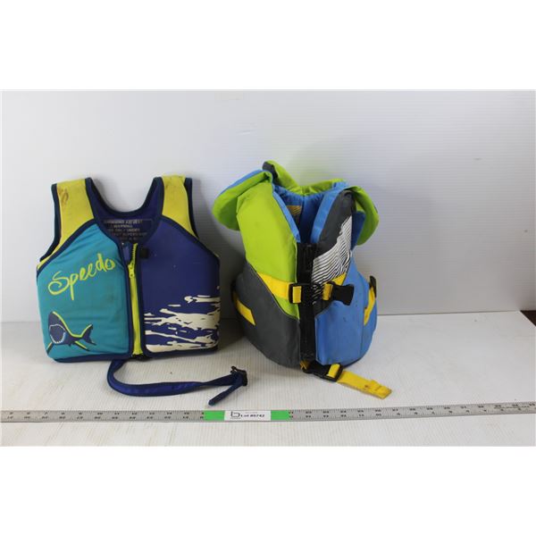 (2) Child Lifejackets- Speedo & Stohlquist 2-4 Year Olds