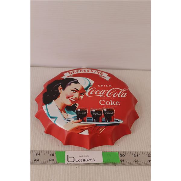 Coca-Cola Wall Bottle Cap 8.5"