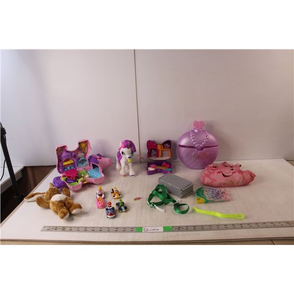 Kids' Lot- (2) Polly Pocket Mini Houses, Fidget Toy, Mario Kart Cars, Misc.
