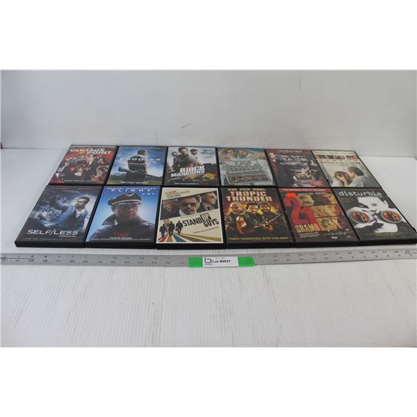 (12) DVD Movies - Death Race, Shooter, Tropic Thunder, etc.