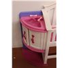 Image 2 : *Children's Plastic Toy Doll Baby Crib w/ Highchair & Sink- 36'' x 24'' x 10''