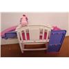 Image 5 : *Children's Plastic Toy Doll Baby Crib w/ Highchair & Sink- 36'' x 24'' x 10''