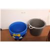 Image 1 : Humpty Dumpty Plastic Toy box- Missing Lid, Large Grey Round Bucket- 17'' tall