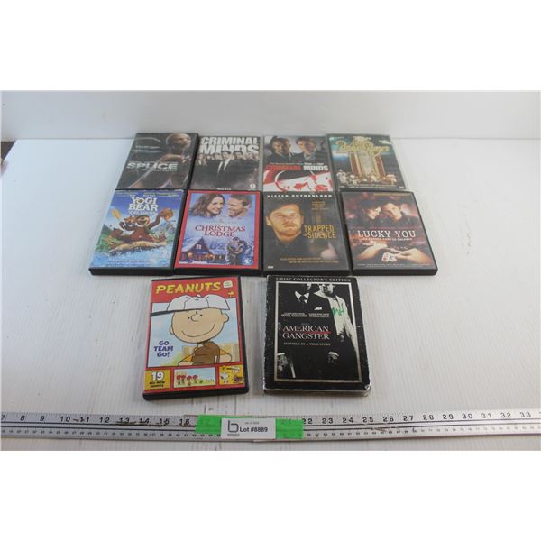 (10) DVD Movies - Yogi Bear, Criminal Minds and Christmas Lodge