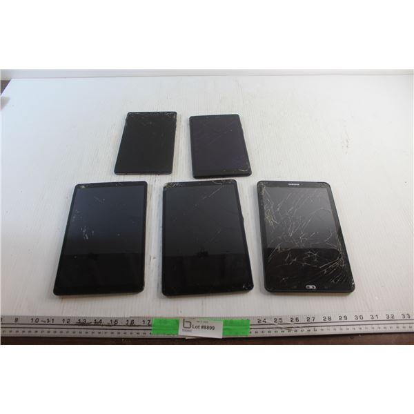 (5) Samsung Tablets - As Is, Damaged
