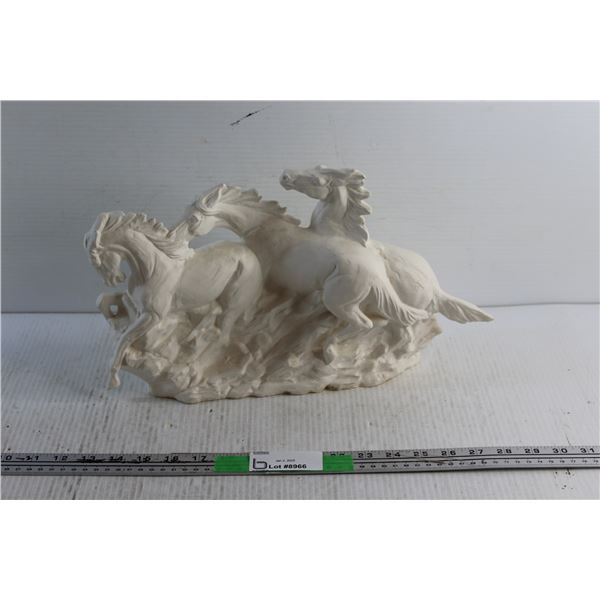 Chalkware Horses Decor