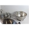 Image 4 : Cooking Pots with Lids, Containers with Lids, Strainer and Wok Pan