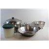 Image 6 : Cooking Pots with Lids, Containers with Lids, Strainer and Wok Pan