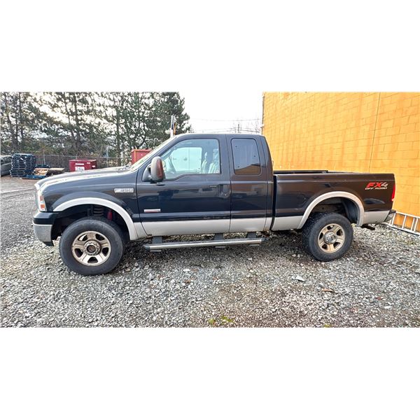 2006 FORD F350 SUPERDUTY, POWERSTROKE,  2DR CREW CAB PU, BLACK, VIN 1FTWX31P76EC17334