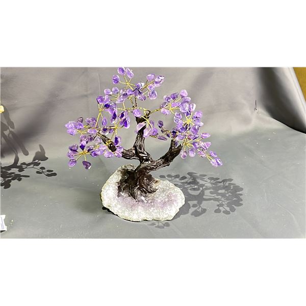 AMETHYST BONSAI TREE ON AMETHYST BASE APPROX 10" RETAIL $800