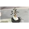 Image 2 : BLACK TOURMALINE BONSAI TREE WITH AMETHYST BASE APPROX 6" RETAIL $350