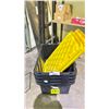 Image 1 : 4 BLACK TOTES WITH YELLOW LIDS