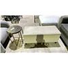 Image 2 : FABRIC STORAGE OTTOMAN AND SIDE TABLE