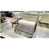 Image 2 : OUTDOOR PATIO LOVESEAT WITH FOOT REST AND SIDE TABLE